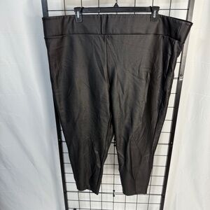 Torrid 5X Black Faux Leather Pixie Skinny Pant